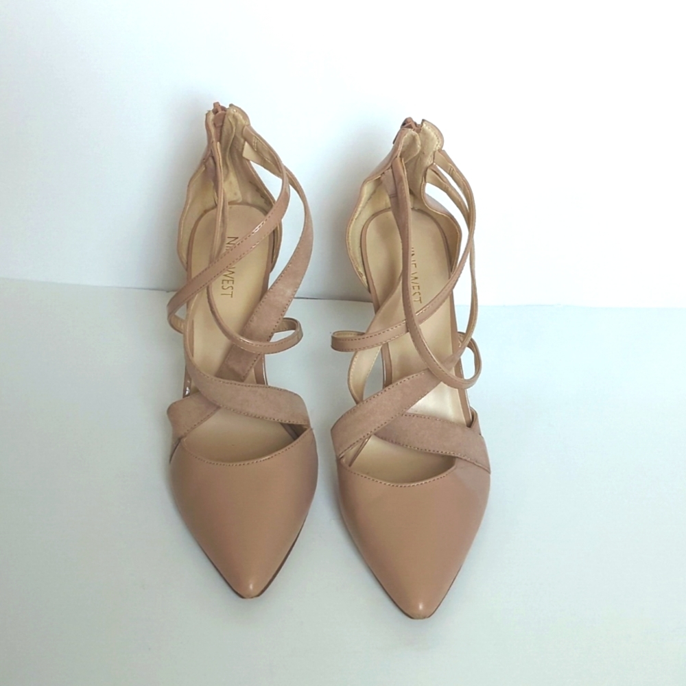 Women's beige nude heels Nine West size 9